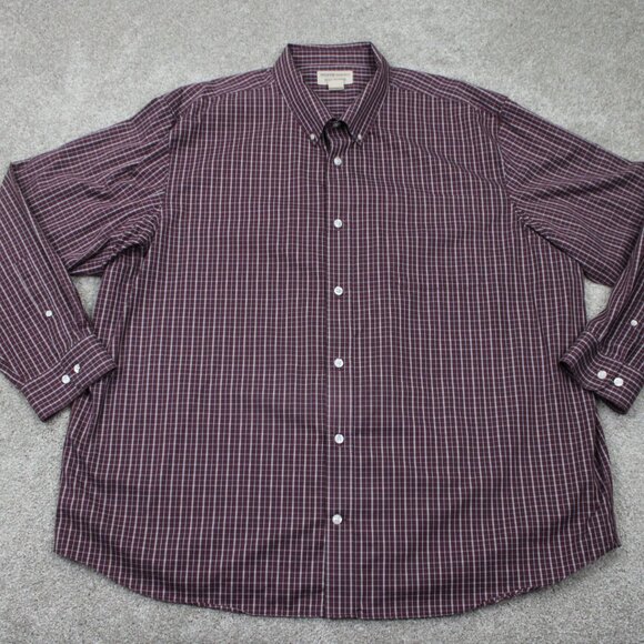Duluth Wrinklefighter Shirt Men 3XL XXX Red/White Check Relaxed Fit L/S Cotton - Picture 2 of 12
